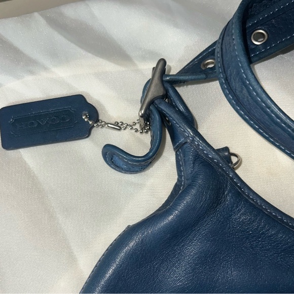 COACH 9136 LEGACY Blue GLOVE LEATHER S ZIPPERED MESSENGER CROSS-BODY - Picture 6 of 9